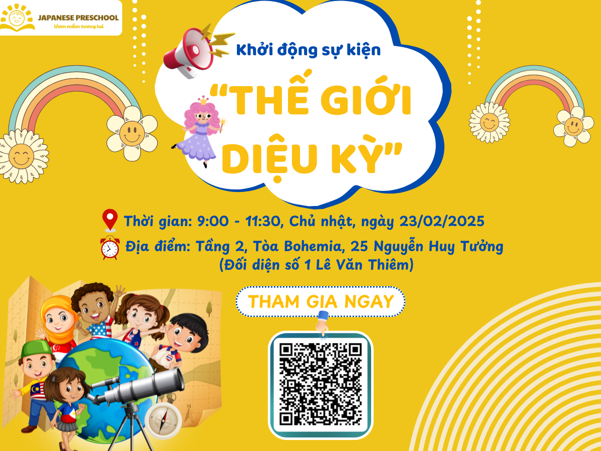 KHỞI ĐỘNG SỰ KIỆN “THẾ GIỚI DIỆU KỲ” TẠI TRƯỜNG MẦM NON NHẬT BẢN JPS